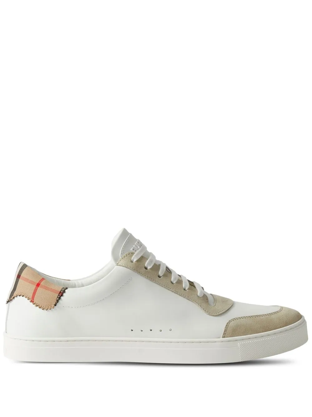 House Check-print leather sneakers by Burberry