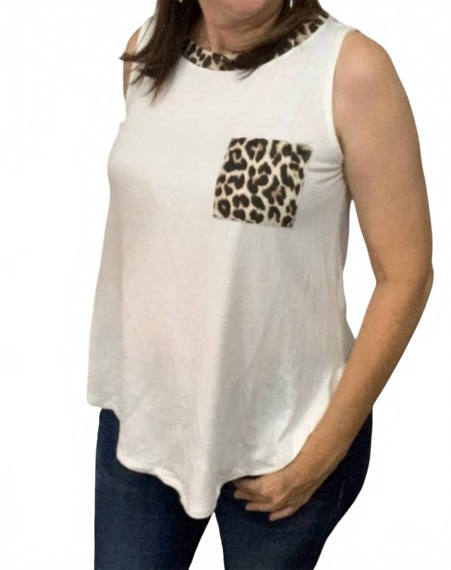 Sleeveless Top In Ivory by Emerald Collection