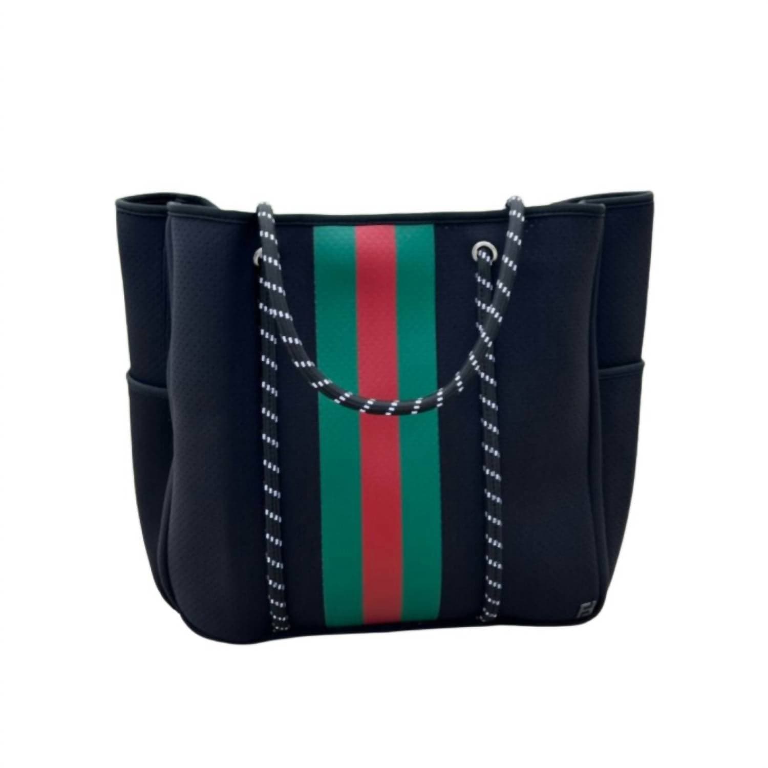 Courtside Large Tennis Racket Tote Bag In Black