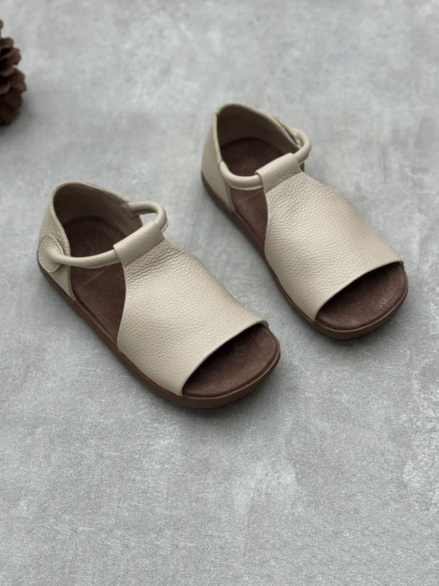 Summer Soft Genuine Leather Flat Sandals