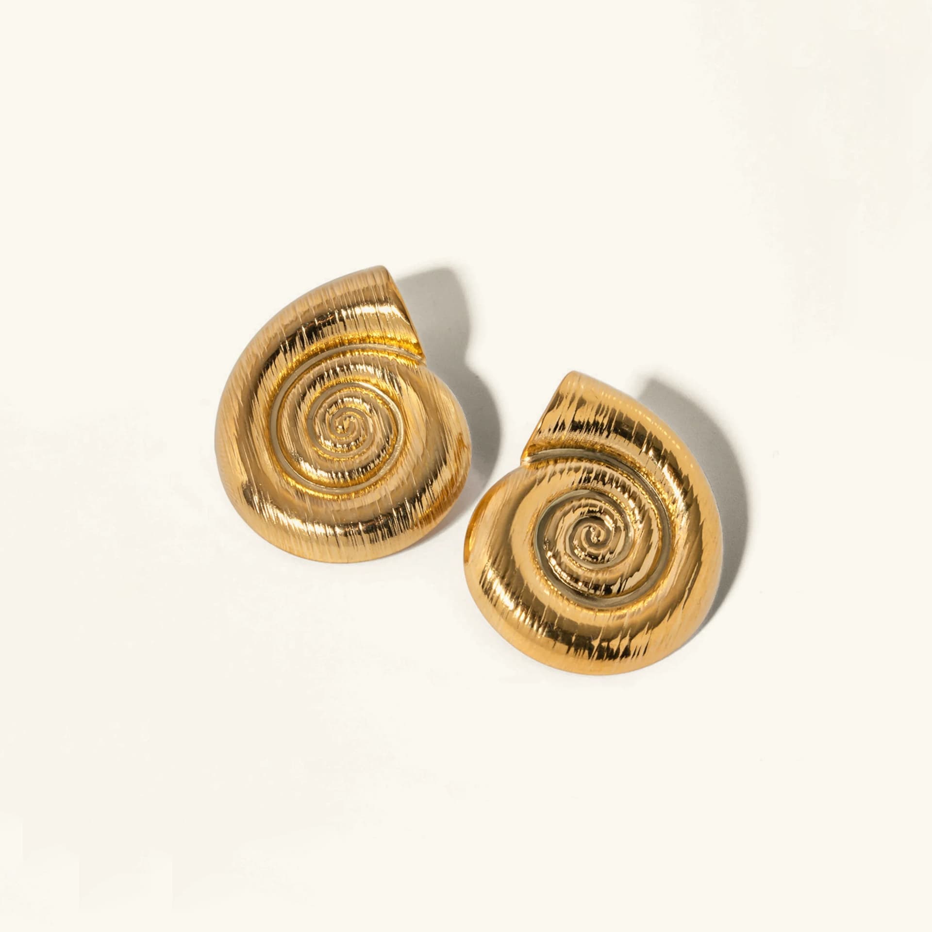 Gold-plated Shell Stud Earrings For by Jewerly