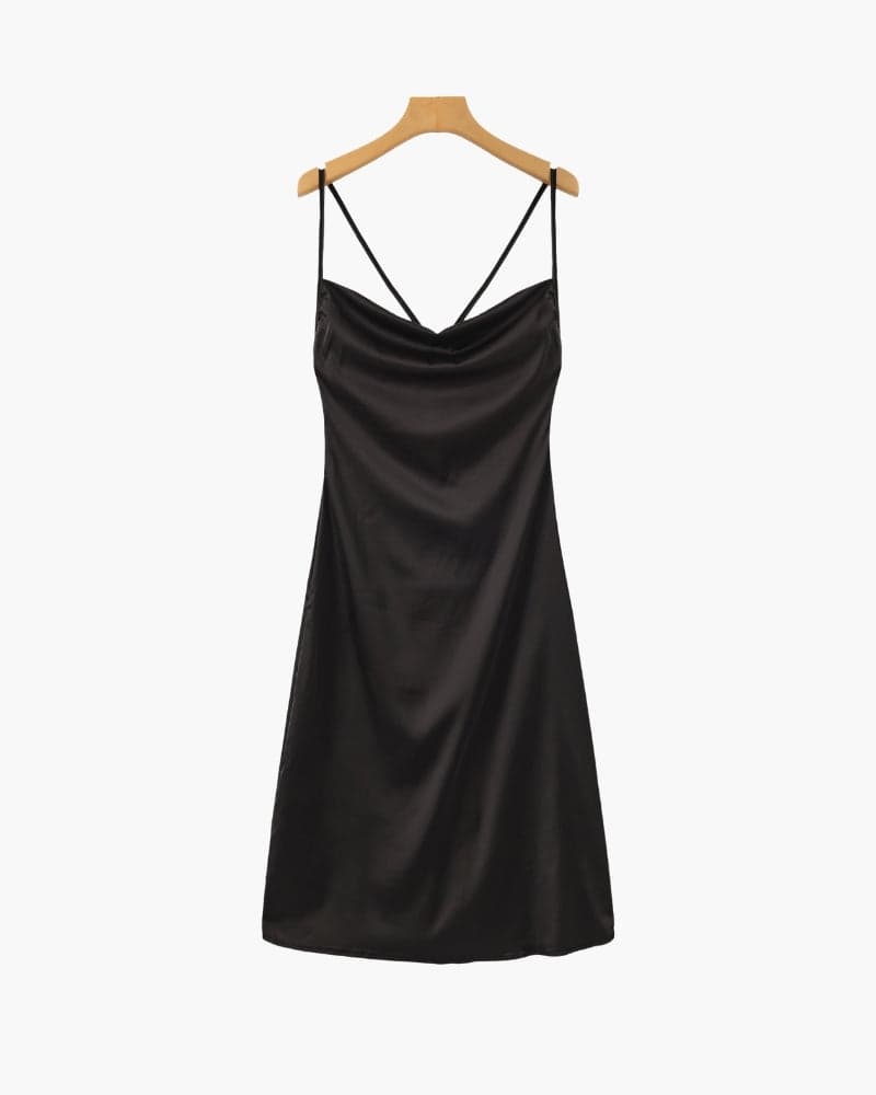 Premium Satin Slip Dress Elegant Bias Cut Maxi by Harlow & Mason